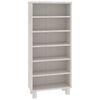 vidaXL Dulap CD-uri &bdquo;HAMAR&rdquo;, alb, 45x18x100 cm, lemn masiv pin