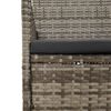 vidaXL Set mobilier de grădină cu perne, 4 piese, gri, poliratan