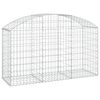 vidaXL Coș gabion arcuit, 150x50x80/100 cm, fier galvanizat