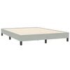 vidaXL Pat box spring cu saltea, gri deschis, 140x210 cm, catifea