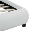 vidaXL Cadru de pat cu LED, alb, 90 x 200 cm, piele ecologică