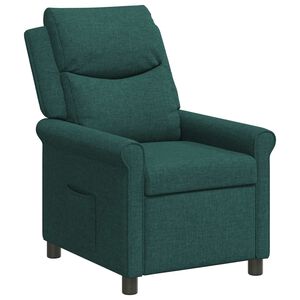 vidaXL Fotoliu recliner Verde &icirc;nchis 69 x 93 x 102 cm Țesătură