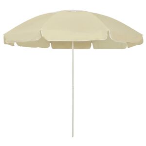vidaXL Umbrelă de soare de plajă, galben nisipiu, 240 cm