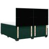 vidaXL Pat box spring cu saltea, verde &icirc;nchis, 200x200 cm, catifea