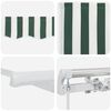 vidaXL Cortina Retractabilă Manual Verde și alb 600 &times; 300 cm