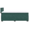 vidaXL Pat box spring cu saltea, verde închis, 90x190 cm, catifea