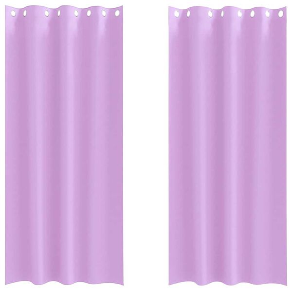 vidaXL Perdele Opaque cu Inel 2 pcs Violet 260 x 140 cm Poliester