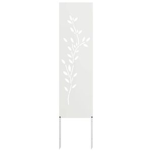 vidaXL Ecran de intimitate pentru grădină Floral Alb 32 x 140 cm