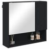 vidaXL Dulap cu oglindă Pe perete Negru 59 x 17 x 55 cm Lemn compozit
