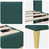 vidaXL Cadru de pat cu headboard Verde &icirc;nchis 120 x 190 cm țesătură
