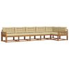 vidaXL Set de canapele de exterior cu pernă 6 pcs Natural și Bej
