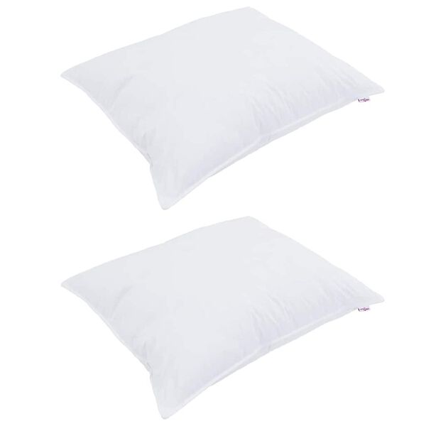 vidaXL Duvet cu perne cu pernă 3 pcs Alb Microfibră