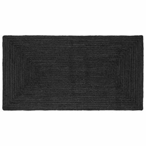 vidaXL Covor de zonă Gri &icirc;nchis 100 x 200 cm Iută