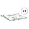 vidaXL Perne de scaun, model frunze, 4 buc., 50x50x4 cm, textil