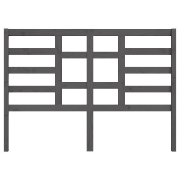 vidaXL Tăblie de pat, gri, 146x4x104 cm, lemn masiv de pin