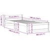 vidaXL Cadru de pat mic single, 75x190 cm, lemn masiv