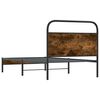 vidaXL Cadru de pat fără saltea 100x200 cm Stejar fumuriu