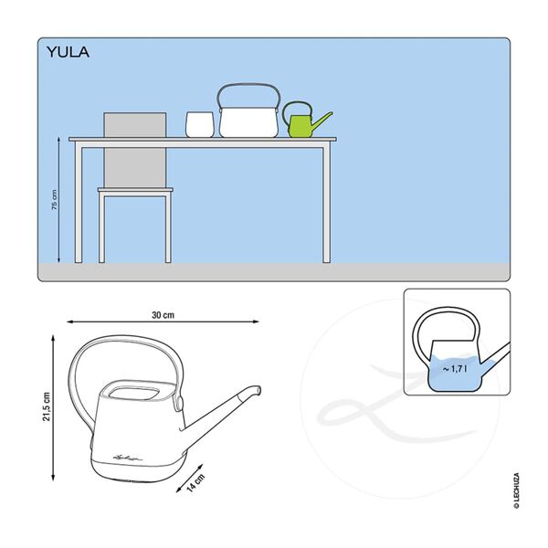 LECHUZA Stropitoare "YULA" 1,7L cenușiu și gri taupe, semi-lucios