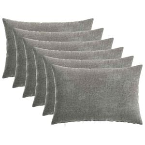 vidaXL Husă pentru pernă 6 buc. HEERLEN Gri &icirc;nchis 30 x 50 cm