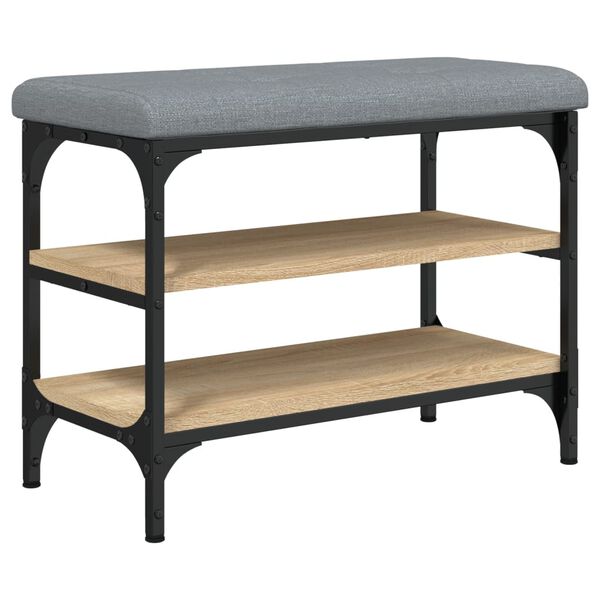 vidaXL Bancă pentru pantofi stejar sonoma 62x32x47 cm lemn prelucrat