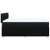 vidaXL Pat box spring cu saltea, negru, 140x190 cm, textil