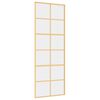 vidaXL Ușă glisantă auriu 76x205 cm sticlă ESG transparentă/aluminiu