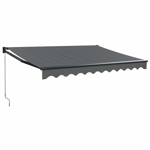 vidaXL Copertină retractabilă, antracit, 3,5x2,5 m, textil și aluminiu