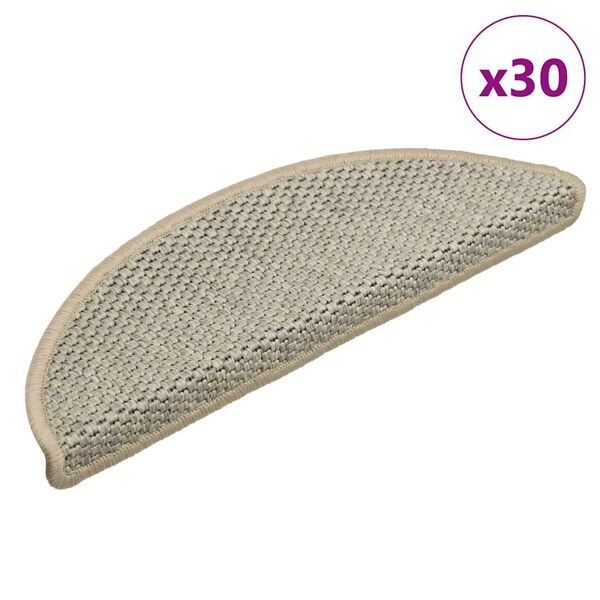 vidaXL Covorașe scări autoadezive 30 buc. verde 56x17x3cm aspect sisal