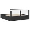 vidaXL Cadru de pat cu headboard Negru 200 x 200 cm Lemn compozit
