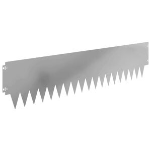 vidaXL Margine pentru gazon 10 pcs 103 x 25 cm metal Argintiu