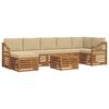 vidaXL Set de canapele de exterior 8 buc. Natural și Bej