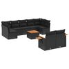 vidaXL Patio Sofa Set 10-Locuri Black