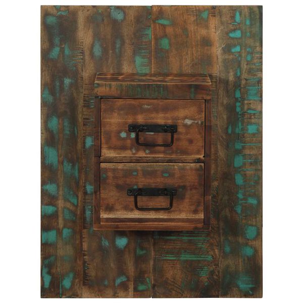 vidaXL Noptiera multicolor 60x32x80 cm lemn masiv recuperat