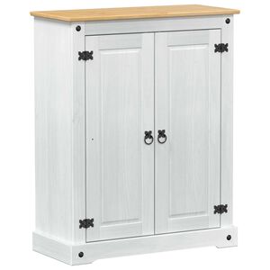 vidaXL Dulap pentru pantofi Alb 86 x 38,5 x 108 cm Lemn de pin masiv