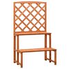 vidaXL Suport plante cu spalier, portocaliu, 70x42x120 cm, lemn brad