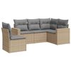 vidaXL Set canapele de grădină cu perne, 5 piese, bej, poliratan