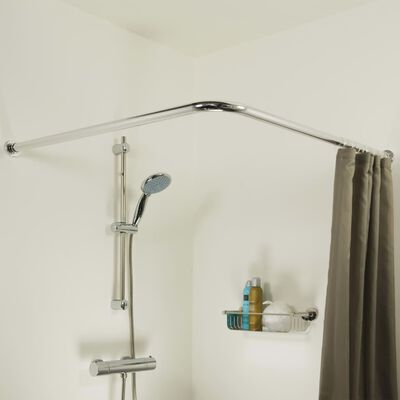 Sealskin Bară perdea de duș pentru colț, gri mat, 90x90cm