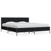 vidaXL Cadru de pat negru 180x200 cm din lemn prelucrat și metal