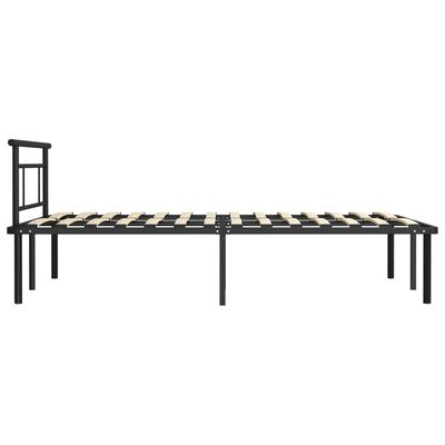 vidaXL Cadru de pat, negru, 120 x 200 cm, metal