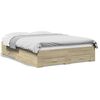 vidaXL Cadru de pat cu sertare stejar sonoma 120x190 cm lemn prelucrat