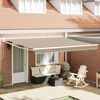 vidaXL Cortina Retractabilă Bej 400 &times; 300 cm Poliester și Aluminiu
