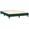 vidaXL Pat box spring cu saltea, verde &icirc;nchis, 140x190 cm, catifea