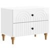vidaXL Dulap de noapte cu sertar Alb foarte lucios 62 x 34,5 x 48 cm