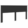 vidaXL Cadru de pat cu headboard Negru 200 x 200 cm Lemn compozit