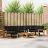 vidaXL Set de canapele de exterior cu pernă 8 pcs Natural și Negru