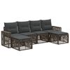 vidaXL Set de canapele pentru grădină 6 pcs Gri și gri &icirc;nchis