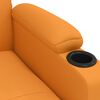 vidaXL Fotoliu de masaj electric, galben închis, material textil