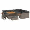 vidaXL Set de canapele pentru grădină cu pernă 13 pcs Gri poliratan