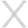 vidaXL Picioare de masă &icirc;n formă de X, 2 buc., alb, 80x(72-73) cm, oțel