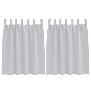 vidaXL Perdele Opaque cu Inel 2 pcs Gri deschis 140 x 140 cm Poliester